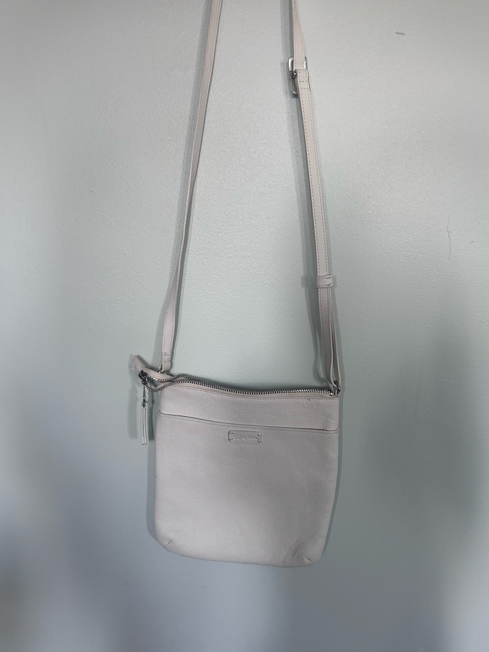 Brighton White Leather Crossbody Bag